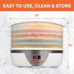 MasterChef Digital Food Dehydrator w 5 Large Trays and Temperature Controls- 8L Capacity- Programmable Dehydrating Machine w Recipe Guide- BPA Free, Make Healthy Snacks, Dry Fruit, Veggies, Beef Jerky