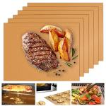 UBeesize Copper Grill Mats for Outdoor Grill – 6 Pack Heavy-Duty, Non-Stick BBQ Grilling Mat & Baking Mats, Reusable, Easy-Clean for Gas, Charcoal, Electric Grills (15.75 x 13 Inch)