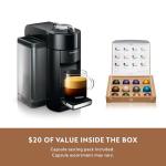 Nespresso Vertuo Coffee and Espresso Maker by De'Longhi, Piano Black with Aeroccino Milk Frother