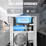 Commercial Ice Cream Maker, 6.8-8.4 Gal/H, 2*8L Hopper 110V 2500W Countertop Soft Serve Ice Cream Machine, 3 Flavors Puffing Alarm Pre-Cooling For Shops Cafes Dessert Stores, Auto Clean & Touch Screen