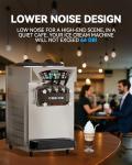 Commercial Ice Cream Maker, 6.8-8.4 Gal/H, 2*8L Hopper 110V 2500W Countertop Soft Serve Ice Cream Machine, 3 Flavors Puffing Alarm Pre-Cooling For Shops Cafes Dessert Stores, Auto Clean & Touch Screen
