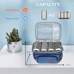 Insulated Lunch Bag - Reusable Cooler Tote Black