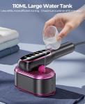 YOZLNFO Travel Steamer for Clothes Portable: 2-in-1 Mini Handheld Garment Steamer Iron - 15s Heat Up & 5 Adjustable Steam - Large Ceramic Panel - 110-120V