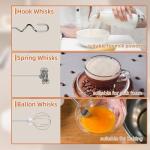 Handheld Milk Frother, 3 Heads Rechargeable Mini Drink Mixer Stirrers, 3 Speed Adjustable Coffee Frother Wand, Electric Whisk With Stand for Powder Drinks mixer electric handheld milk frothe