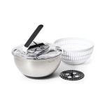Sur La Table Stainless Steel Salad Spinner, Silver