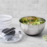 Sur La Table Stainless Steel Salad Spinner, Silver