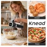 2-In-1 Hand Mixer Immersion Blender Electric Handheld, Portable Hand Blender Electric Mixer with Beater Dough Whisk & Blending Cup, Food Processor Kitchen Gadgets for Smoothies Baby Food Baking & Soup