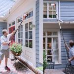 Electric Solar Panel Cleaning Brush and Pole, 20FT Telescopic Cleaning Roller Brush with Water Fed Pole，2 Hours Runtime, 2 Spin Speeds, for Solar Panlel, Outside High Window, Roof (Orange)