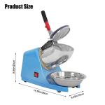 Carivia 110V Electric Ice Shaver Crusher,Portable Stainless Steel 4 Blades Ice Shaved Machine,300W 2200RPM Snow Cone Maker Shaved Ice Maker with Ice Plate,220lbs/hr for Home and Commercial Use