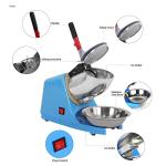 Carivia 110V Electric Ice Shaver Crusher,Portable Stainless Steel 4 Blades Ice Shaved Machine,300W 2200RPM Snow Cone Maker Shaved Ice Maker with Ice Plate,220lbs/hr for Home and Commercial Use