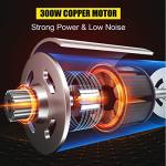 Carivia 110V Electric Ice Shaver Crusher,Portable Stainless Steel 4 Blades Ice Shaved Machine,300W 2200RPM Snow Cone Maker Shaved Ice Maker with Ice Plate,220lbs/hr for Home and Commercial Use