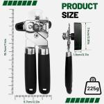 DITOSH Can Opener Stainless Steel Cutting Blade Bottle Opener 2 in 1 Multifunctional Manual Jar Opener Can Opener Heavy Duty Comfortable Handle Smooth Edge Hanging Hole Kitchen Gadget Daily Use