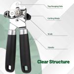 DITOSH Can Opener Stainless Steel Cutting Blade Bottle Opener 2 in 1 Multifunctional Manual Jar Opener Can Opener Heavy Duty Comfortable Handle Smooth Edge Hanging Hole Kitchen Gadget Daily Use