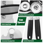 DITOSH Can Opener Stainless Steel Cutting Blade Bottle Opener 2 in 1 Multifunctional Manual Jar Opener Can Opener Heavy Duty Comfortable Handle Smooth Edge Hanging Hole Kitchen Gadget Daily Use