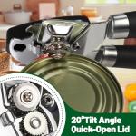DITOSH Can Opener Stainless Steel Cutting Blade Bottle Opener 2 in 1 Multifunctional Manual Jar Opener Can Opener Heavy Duty Comfortable Handle Smooth Edge Hanging Hole Kitchen Gadget Daily Use