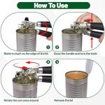 DITOSH Can Opener Stainless Steel Cutting Blade Bottle Opener 2 in 1 Multifunctional Manual Jar Opener Can Opener Heavy Duty Comfortable Handle Smooth Edge Hanging Hole Kitchen Gadget Daily Use