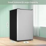 Maine Upright Freezer 3.6 Cu.Ft Mini Freezer with Reversible Stainless Steel Door Freestanding Compact Freezer with 3 Adjustable Thermostat, Small Freezer for Apartment Dorm (Silver)