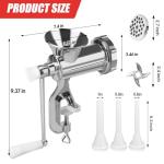 Meat Grinder Manual Mincer - 3 In1 Manual Meat Grinder Sausage Maker Meat Grinders For Home Use Fast And Effortless For All Meats (#10)