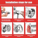 Meat Grinder Manual Mincer - 3 In1 Manual Meat Grinder Sausage Maker Meat Grinders For Home Use Fast And Effortless For All Meats (#10)