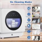 Dishwasher Countertop Compact Portable Dishwasher with 6 Washing Programs 5.3L Water Tank Hot Air-Dry Function 24H Delayed Start Function LED Light