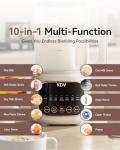 10 in 1 Nut Milk Maker Machine, Automatic Soy Milk Maker 60oz Blender for Almond, Oat, Coconut, Plant-Based & Non-Dairy Milks/Beverages with 24H Pre-Set Timer & 12H Keep Warm