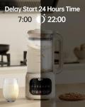 10 in 1 Nut Milk Maker Machine, Automatic Soy Milk Maker 60oz Blender for Almond, Oat, Coconut, Plant-Based & Non-Dairy Milks/Beverages with 24H Pre-Set Timer & 12H Keep Warm