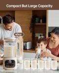 10 in 1 Nut Milk Maker Machine, Automatic Soy Milk Maker 60oz Blender for Almond, Oat, Coconut, Plant-Based & Non-Dairy Milks/Beverages with 24H Pre-Set Timer & 12H Keep Warm