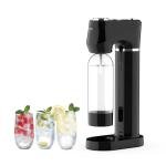 Sparkling Water Maker for Home, Soda Streaming Maker with 2 BPA free Bottles(1L + 0.5L) Carbonated Water Seltzer Fizzy Drink Machine, Compatible with Screw-in 60L CO2 Carbonator(NOT Included) (Black)
