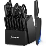 Astercook 21-Piece Kitchen Knife Set with Block
