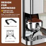 Conical Burr Coffee Grinder Electric, Espresso Coffee Bean Grinder for Home Use Adjustable 48 Grind Settings, 35s Precision Timer, Stainless Steel, Anti-Static for Pour Over/Drip/French Press