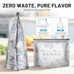 2026 Upgrade Reusable Aluminum Foil Sealable Storage Bags,Stand up Freezer Safe Vacuum Zip Lock Pouches with Label,Heavy Duty Aluminum Sealable Bag for Vegetable Fruit Meat (30PCS, 10.2 in * 11.4 in)