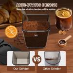 Conical Burr Coffee Grinder Electric, Espresso Coffee Bean Grinder for Home Use Adjustable 48 Grind Settings, 35s Precision Timer, Stainless Steel, Anti-Static for Pour Over/Drip/French Press