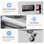 ECEVT 54" W 2 Door Commercial Refrigerator Stainless Steel Fan Cooling 49 Cu.ft Refrigerator for Restaurant, Bar, Shop Upright 33℉~41℉, Stainless Steel Reach-in, ETL and DOE Approved