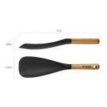 STAUB Silicone Spatula Spoon with Acacia Wood Handle