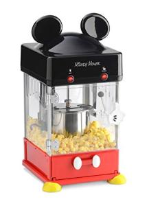 Disney Mickey Mouse Kettle Style Popcorn Popper by Select Brands - Countertop Popcorn Machine for Home - Kitchen Appliance for Kettle Style Popcorn - Electric Popcorn Maker with Serving Cups