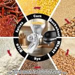 Grain Mill Attachment for KitchenAid Stand Mixer, All Metal 12 Levels Flour Grinder for Kitchenaid Accessories, Home Grain Mill for Wheat, Corn, Oats, Buckwheat, Millet, Low-Oil Grains