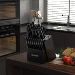 Astercook 21-Piece Kitchen Knife Set with Block