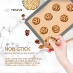 Silicone Baking Mat, Reusable Silicone Oven Baking Sheet, Heat Resistant Nonstick Food Safe Baking Mat for Cookie, Bread, Pastry (Pack of 3) (Gray)