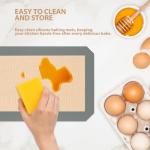 Silicone Baking Mat, Reusable Silicone Oven Baking Sheet, Heat Resistant Nonstick Food Safe Baking Mat for Cookie, Bread, Pastry (Pack of 3) (Gray)