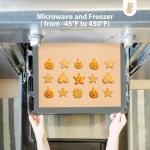 Silicone Baking Mat, Reusable Silicone Oven Baking Sheet, Heat Resistant Nonstick Food Safe Baking Mat for Cookie, Bread, Pastry (Pack of 3) (Gray)