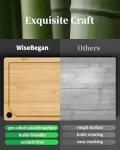 Kitsure Bamboo Cutting Board - Multi-Sizes Wooden Cutting Boards for Kitchen, Convenient Kitchen Essentials with Deep Juice Grooves, Natural Cutting Board for Chopping & Serving, 11.6" x 7.9"
