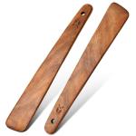 12 inch Teak Wooden Spatula for Cooking, Small Wood Flipper, Egg Scraper, Flat Wood Turner, Multipurpose Wooden Cooking Utensils, Spatulas Spoons Perfect for Flipping, Scraping & Turning, Set of 2