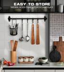 12 inch Teak Wooden Spatula for Cooking, Small Wood Flipper, Egg Scraper, Flat Wood Turner, Multipurpose Wooden Cooking Utensils, Spatulas Spoons Perfect for Flipping, Scraping & Turning, Set of 2