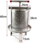 Honey Press Extractor Wax Presser Fruit Juice Wine Press Cider Making Honeycomb Press Household Beekeeper Tool Stainless Steel(23.6'')