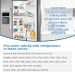 UPGRADED 2 Pack 240323002 Refrigerator Door Bin Shelf Compatible with Frigidaire & Kenmore Bottom 2 Shelves on Refrigerator Side, PS429725, AP2115742 Replacement Parts
