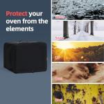 Waterproof Cover for Ninja Pizza Oven MO201, UV Resistant, Windproof Accessories for Ninja Artisan Outdoor Pizza Oven, Power Cord Storage Pocket, Adjustable Drawstrings and Elastic Bands (Cover Only)