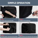 Waterproof Cover for Ninja Pizza Oven MO201, UV Resistant, Windproof Accessories for Ninja Artisan Outdoor Pizza Oven, Power Cord Storage Pocket, Adjustable Drawstrings and Elastic Bands (Cover Only)