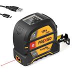 PREXISO 2-in-1 Laser Tape Measure, 135Ft Rechargeable Measurement Tool & 16Ft Measuring Movable Magnetic Hook - Pythagorean, Area, Volume, Ft/Ft+in/in/M Unit NOT Digital
