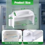 Dreyoo Refrigerator Door Flipper Compatible with Samsung, Fridge Replacement Parts with Adhesive, French Door Mullion Flap Repair Part White Compatible with Samsung RF28HDEDBSR