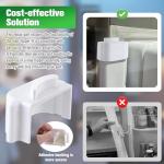 Dreyoo Refrigerator Door Flipper Compatible with Samsung, Fridge Replacement Parts with Adhesive, French Door Mullion Flap Repair Part White Compatible with Samsung RF28HDEDBSR